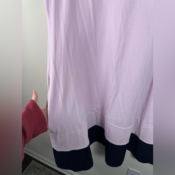 COS T-Shirt Dress With Contrast Hem Purple Navy With pockets Cotton Size Medium - Picture 6 of 9